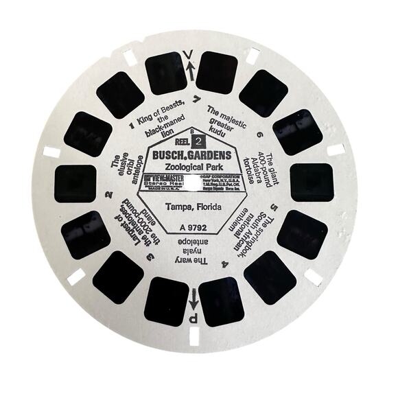 GAF View Master A979 Busch Gardens Zoological Tampa Florida GAF 3 Reels Booklet - Picture 9 of 10